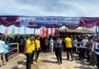 Polres Mesuji Amankan Meriahnya Festival Perahu Hias dan Lomba Dayung di HUT Mesuji ke-17